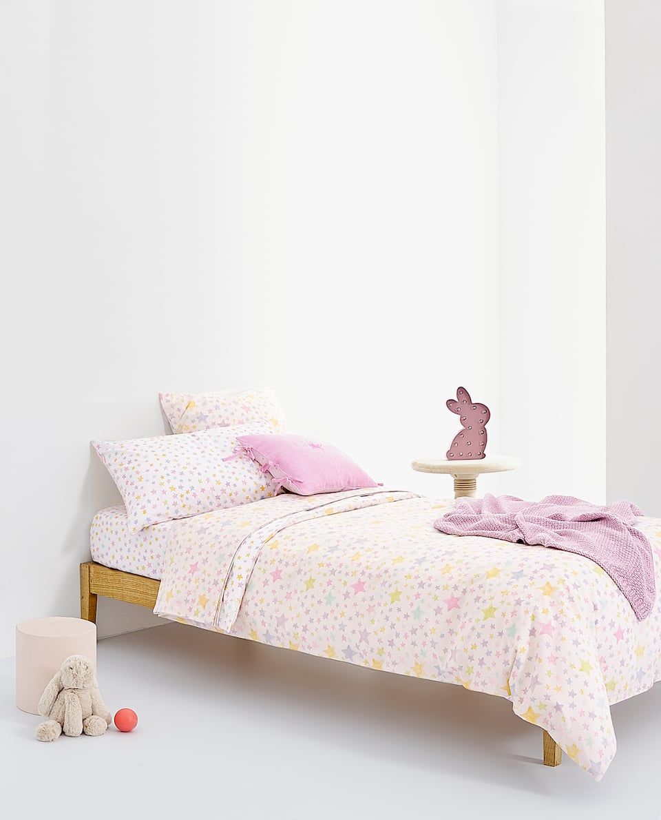 Zara Home KIDS loạt các in hai mặt với nhiều màu sao chăn 47403088999 - Quilt Covers chăn ra gối