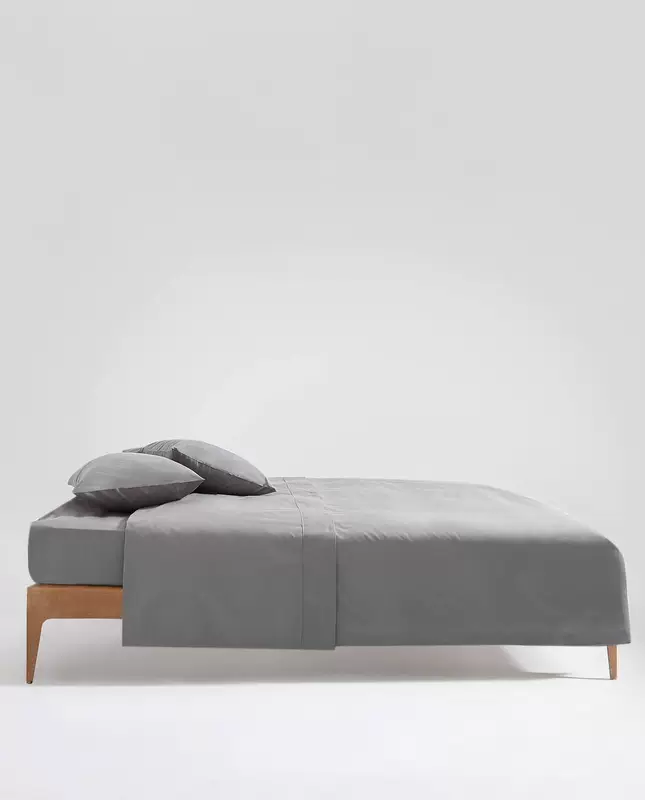 Zara Home mô hình cơ bản màu xám nâu dệt chặt bông tấm top Single Double duy nhất mảnh 40005089807 - Khăn trải giường