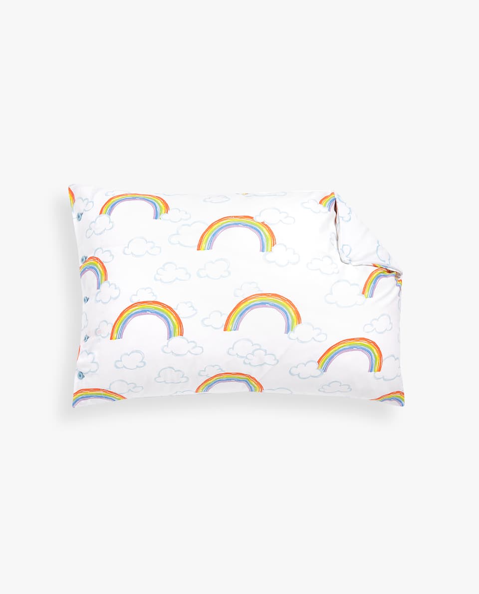 Zara Home KIDS loạt hai mặt gối in ấn với cầu vồng 47425091999 - Gối trường hợp gối hơi cao cấp