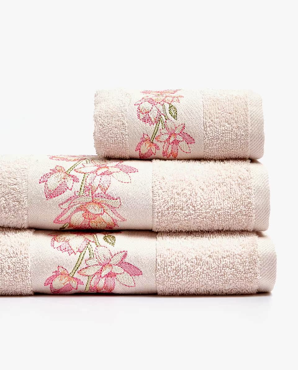 Zara Home màu hồng thêu bông thấm nước mềm khăn thấm khăn 41711013620 - Khăn tắm / áo choàng tắm khăn xô tắm