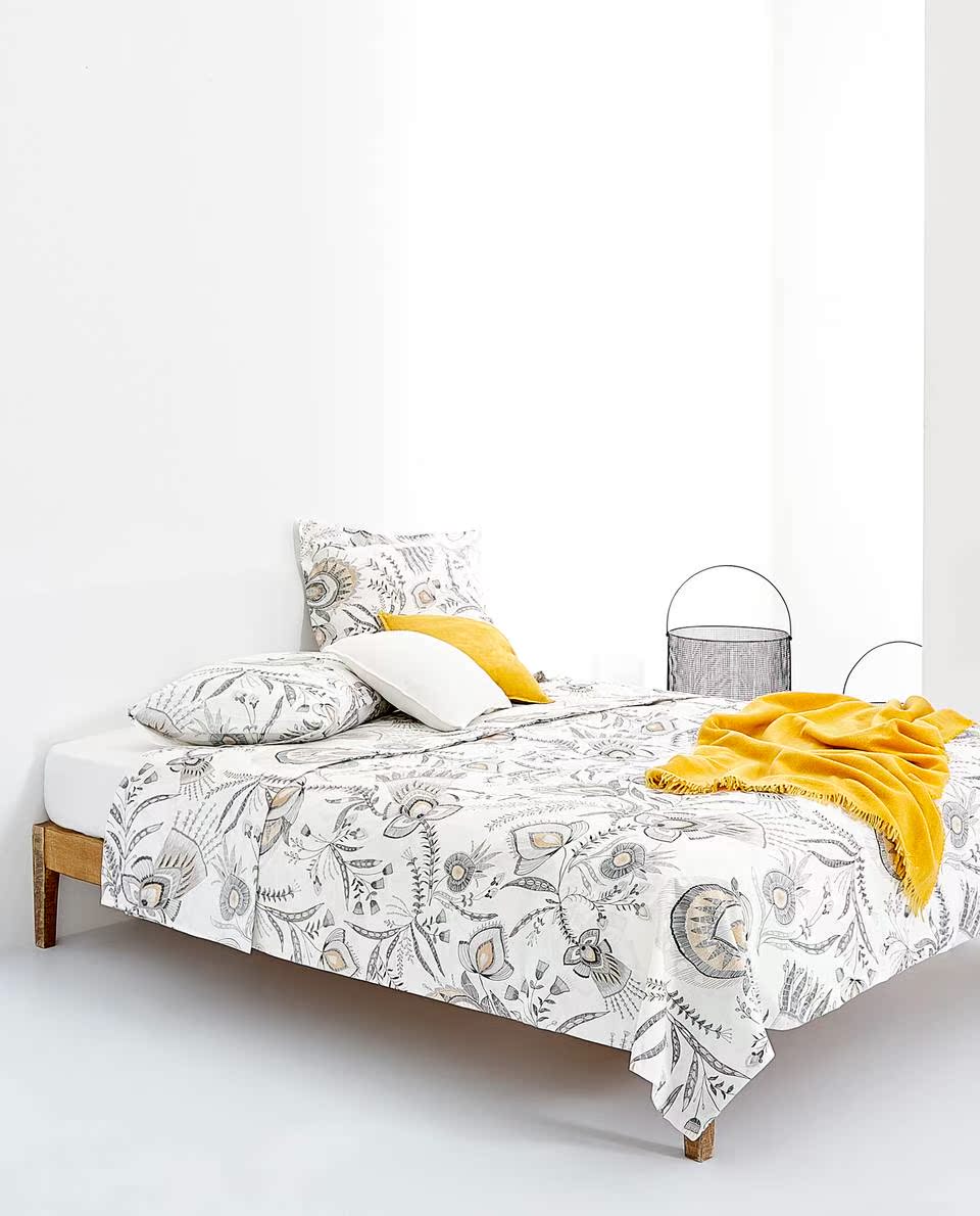 Zara Home mẫu lá đơn giản in bông trẻ em người lớn đơn chăn đôi 47288088250 - Quilt Covers chăn lông