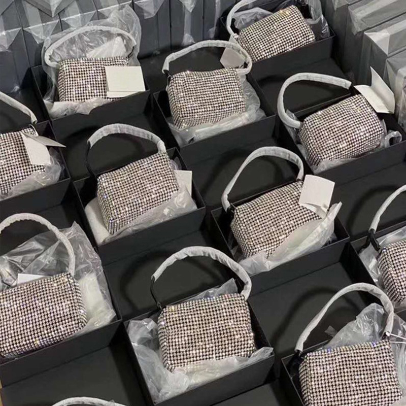 2021 new women's bag big King Diamond bag bingbing flash full drill shoulder full drill bag Diamond underarm bag