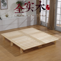  Solid wood thickened bed board folding ribs frame 1 5 tatami bed shelf 1 8 meters soft bed leather bed double keel frame