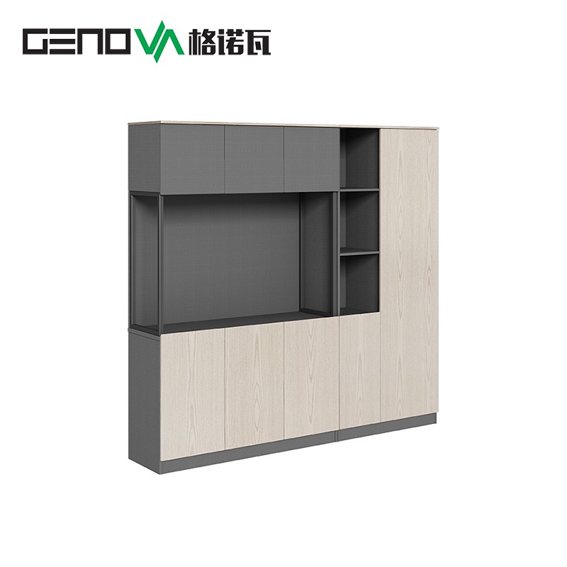 Genova furniture filing cabinet wooden plate bookcase modern minimalist bookshelf information cabinet creative combination cabinet wall cabinet