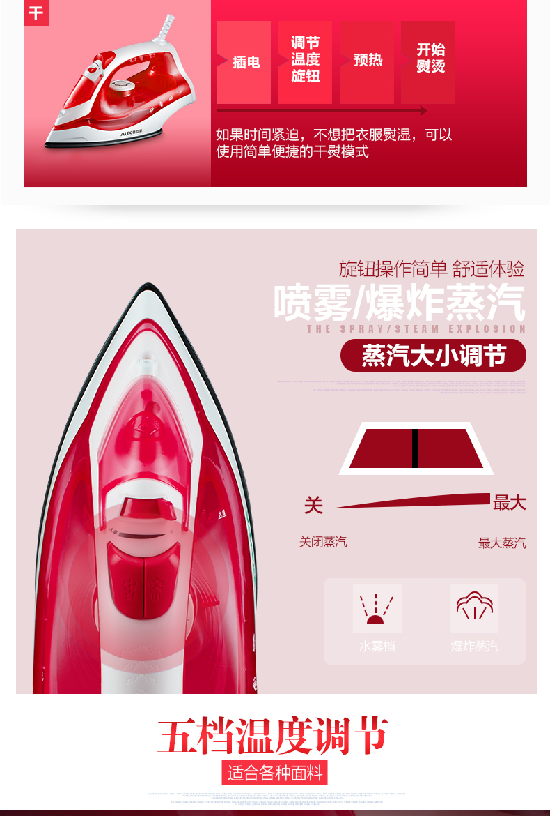 Bàn ủi hơi nước sắt Iron Hộ gia đình Mini Nhỏ cầm tay hơi nước Bàn ủi nhỏ bàn là cầm tay hơi nước
