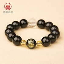 Lingyi Life Hall obsidian hand string big day Ticai Void hidden does not move the Buddha bracelet twelve Zodiac