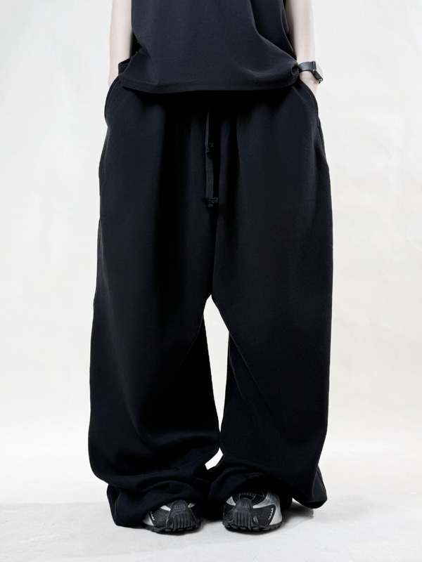 Salwfoo Water-Style Stacked Jogger Sweatpants Minimalist Loose American-Style Sports Casual Versatile Sweatpants