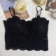 White lace camisole women's inner wear with breast pads, beautiful back tube top, short outer wear, bottoming jazz top for summer