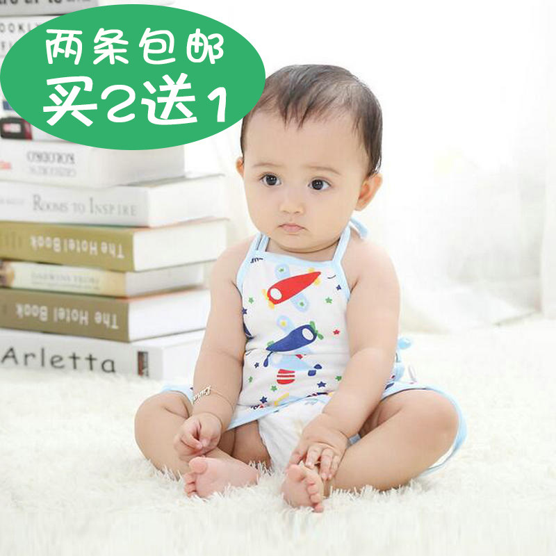 Baby apron spring and summer infants with feet apron summer clothes early newborn belly protection thin cotton four seasons universal