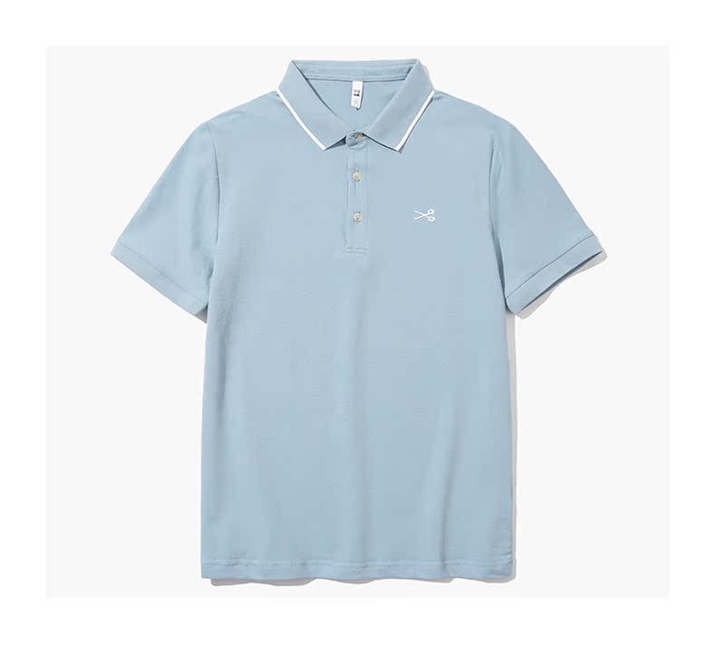 Áo thun nam tay ngắn nam Hàn Quốc áo sơ mi nam nửa tay xu hướng mùa hè mỏng nhỏ kéo thêu áo polo nam - Polo áo phông polo nam