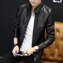 Leather leather clothing men 2021 Spring and Autumn New handsome trend Korean slim coat thick warm mens leather clothing
