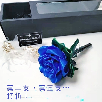 Discounted finished product powerful gel pen signature pen handmade ribbon rose creative teacher's day gift