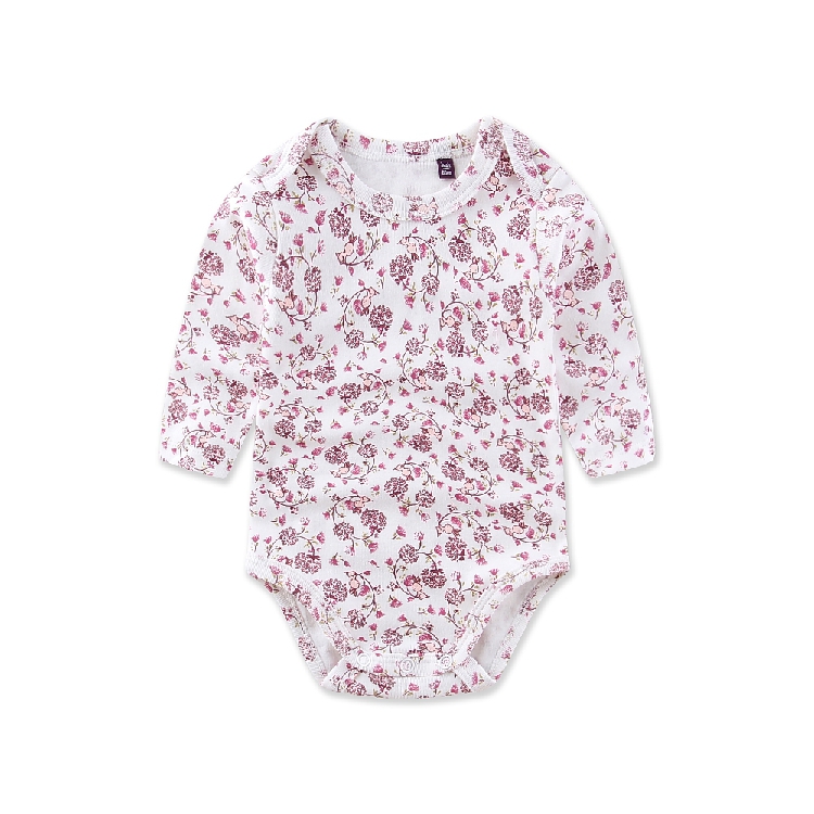 Export law Single baby newborn baby newborn small crushed flower full cotton triangular belted baby boy pure cotton bag farted bottom shirt-Taobao