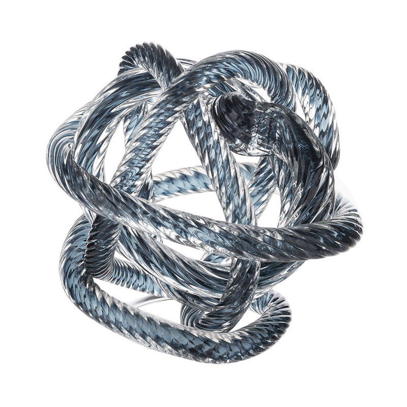 Nordic minimalist modern blue Abstract Irregular Glazed Art Pendulum Pieces Transparent Glass Jumpen Mullet Decorations