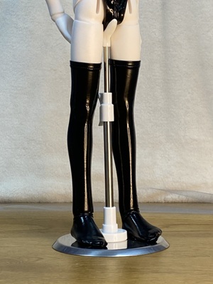 taobao agent Bjd leather socks 4 points bright patent leather socks, coward overlack socks, socks, thighs, black white