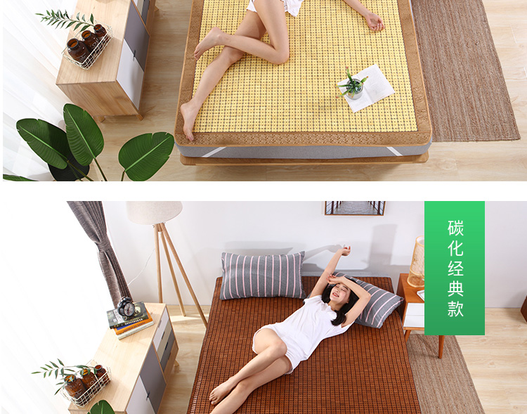 Giường 1.8m khối gấp mahjong mahjong mat mat ký túc xá thảm đơn mùa giải phóng phụ 1,2m - Thảm mùa hè nệm nước chống loét
