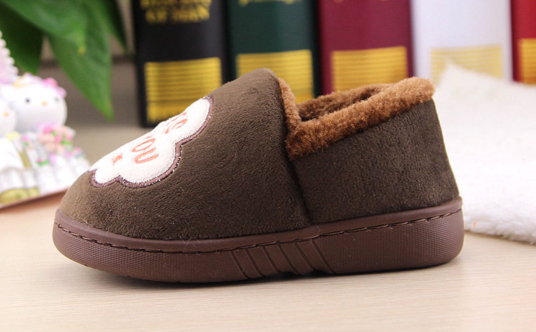 Pantoufles enfants en suède pour hiver - semelle tendon - Ref 1018124 Image 21