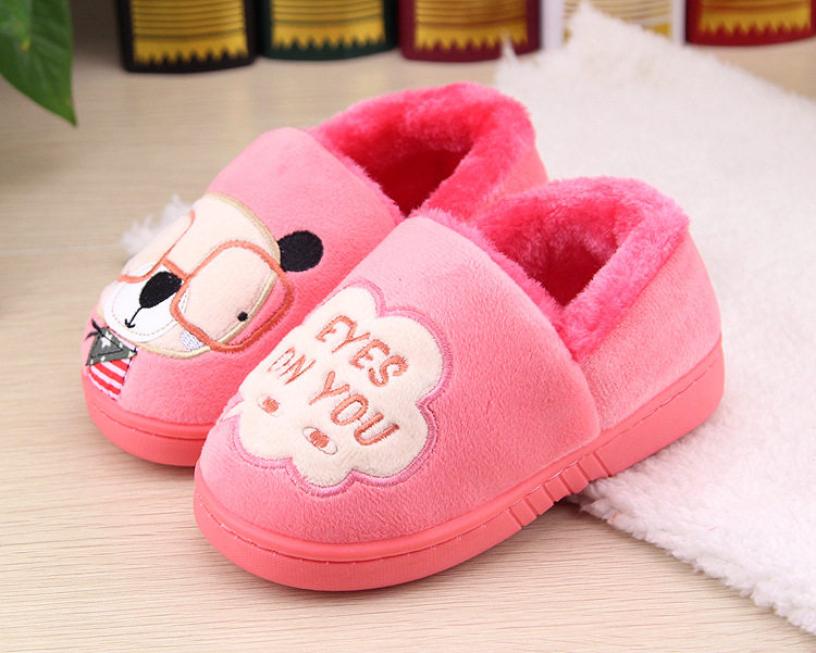 Pantoufles enfants en suède pour hiver - semelle tendon - Ref 1018124 Image 7