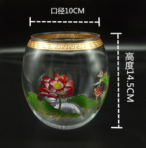 Glass lamp bowl Buddha lamp bowl for lamps Edible oil Soybean oil Vegetable oil Salad oil Oil cup Lotus Ghee lamp dharma device