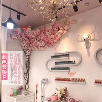 Simulation cherry tree peach blossom tree fake flower tree simulation tree indoor cherry blossom branch Net red shop background Wall Flower Art Room
