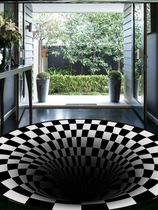 Vertigo carpet floor mat dog artifact pit tease pet 3d three-dimensional dog carpet visual vortex illusion trap
