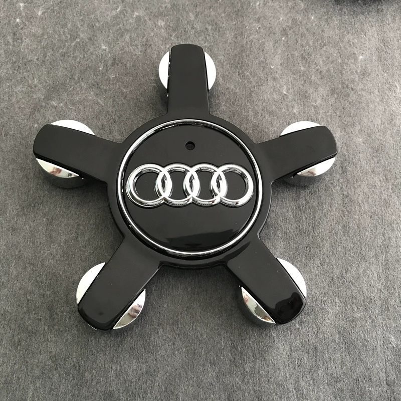 lô gô xe hơi Nắp trung tâm Audi 5 ngạnh A3 Q3 A4L Q5 A6L Q7 A8L nắp lốp trung tâm logo bánh xe màu đen decal xe hơi tem dan xe oto 