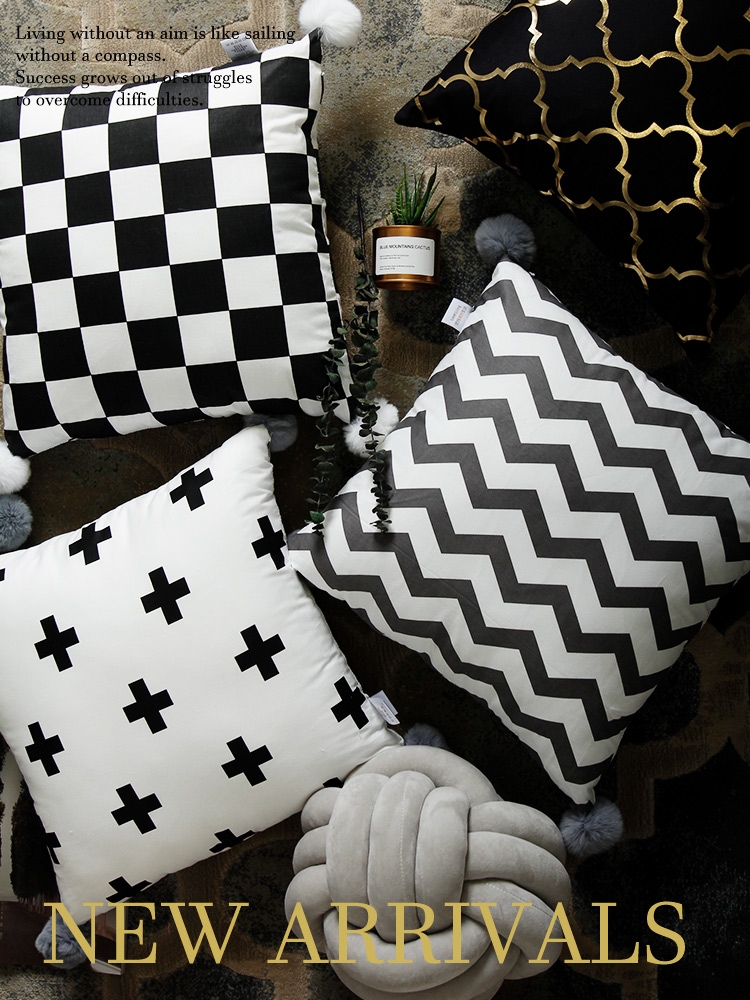 Gối gió Bắc Âu dễ thương tóc bóng gối gối lưới màu đỏ sofa phòng khách cotton mùa hè đệm dài dải - Trở lại đệm / Bolsters gối tựa ghế văn phòng