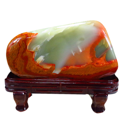 天然阿富汗玉原石观赏石奇石客厅办公室高档装饰镇宅招财桌面摆件