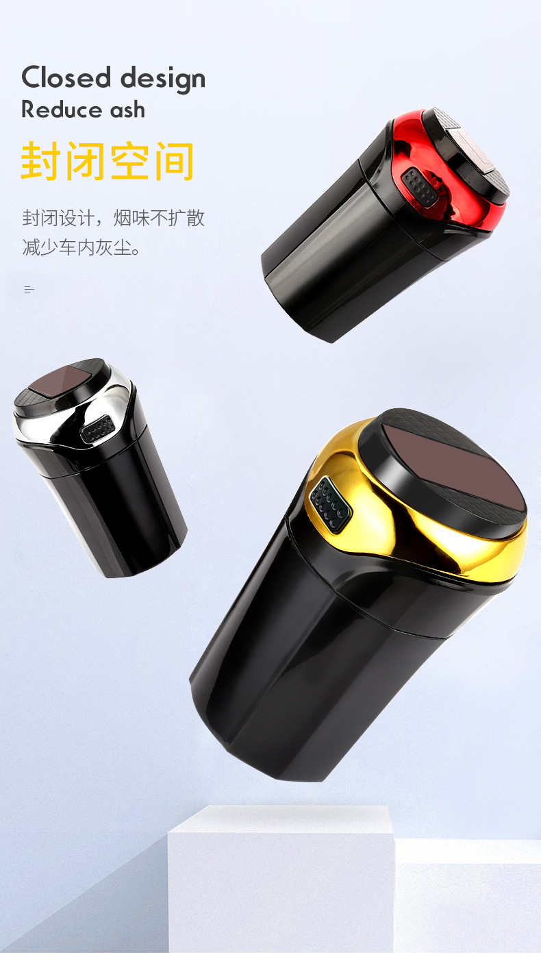 Tự động sáng tạo cung cấp gạt tàn đa chức năng với đèn LED che bên trong xe gạt tàn xe cá tính - Ô tô nội thất Accesseries nệm xe hơi