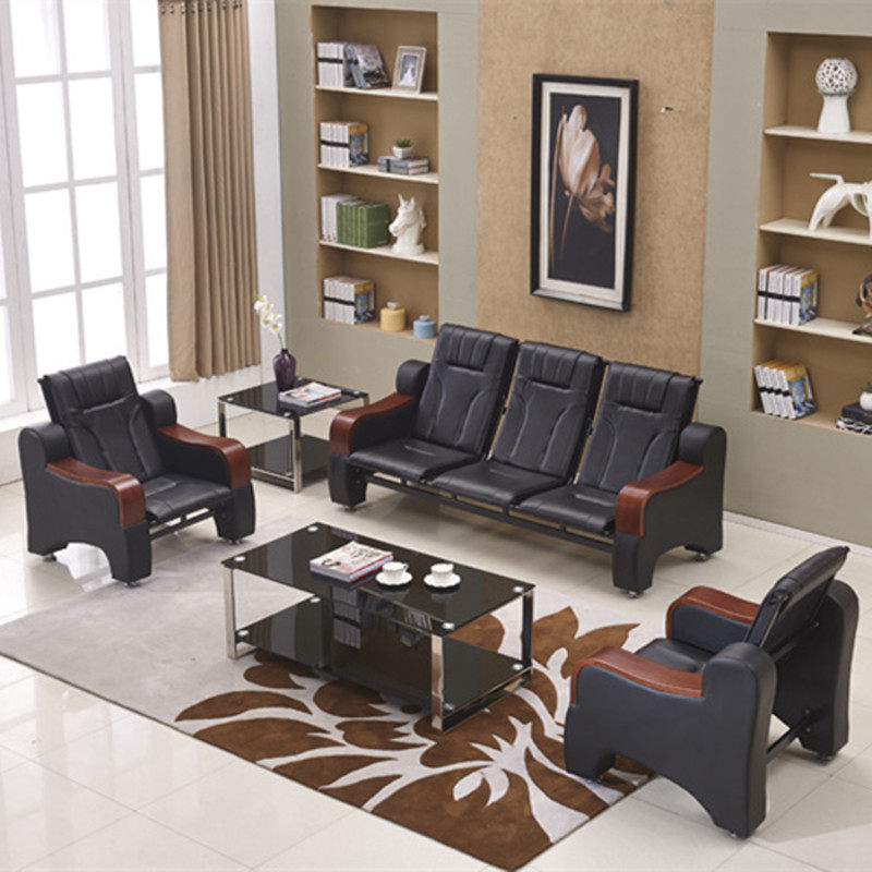Office sofa coffee table combination simple modern iron business reception negotiation leisure meeting office sofa