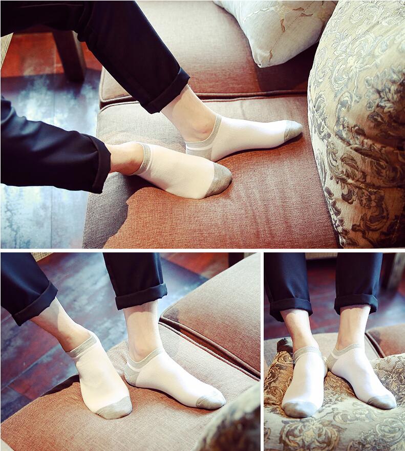 Vớ vớ cotton nam bốn mùa thấp để giúp nông miệng khử mùi mồ hôi vô hình thuyền socks nam vớ mùa xuân và mùa hè phần mỏng