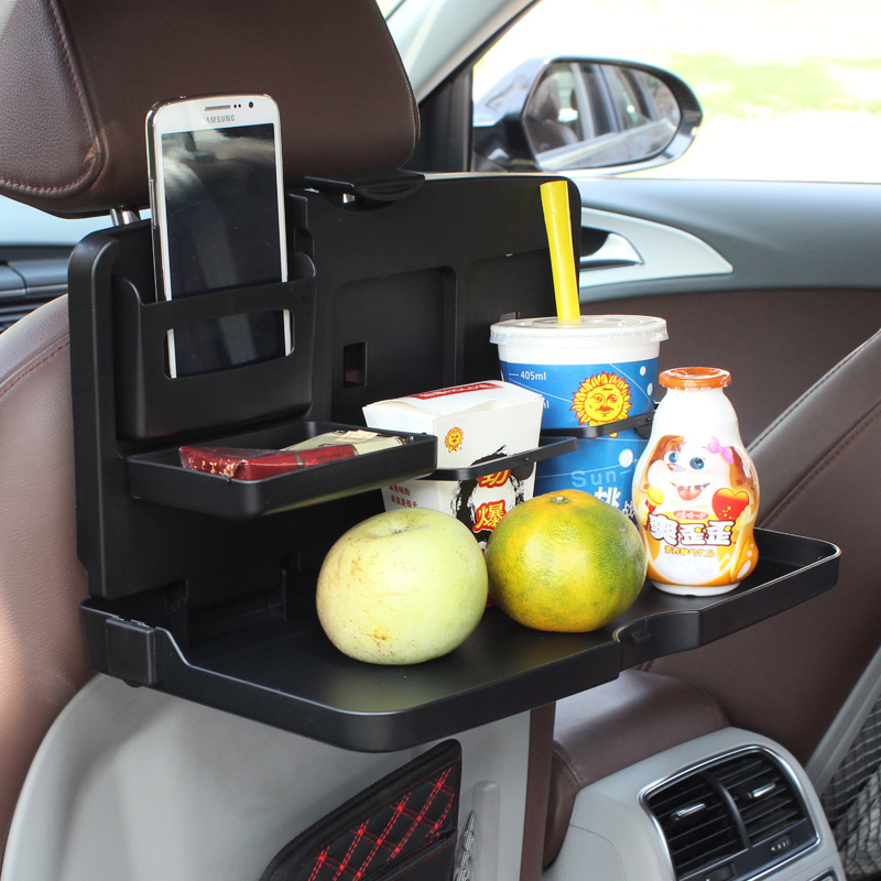 Multi-functional beverage water glass rack vehicle rear row folding table for Shunwie car supplies backrest shelve