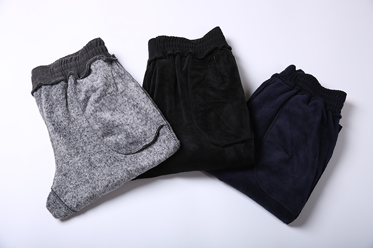 Đàn ông mùa thu và mùa đông mỏng và quần nhung dày quần âu cộng với phân bón để tăng quần cotton rộng chân béo trung niên bộ quần áo thể thao nam