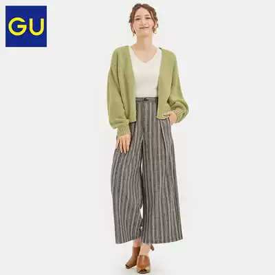 images 0:GU excellent women's hemp blend wide leg pants fashion straight loose foreign pie pants Uniqlo sister brand 323142 images 0:GU excellent women's hemp blend wide leg pants fashion straight loose foreign pie pants Uniqlo sister brand 323142