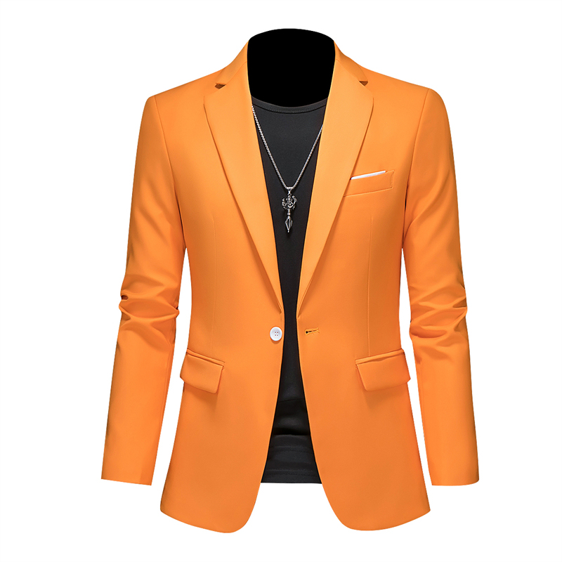 Spring Men's Business Casual Fashion Blazer Slim Fit Plus Size Banquet Suit Jacket Trendy Men's Clothing