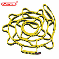 ASOL outdoor mountain climbing climbing chrysanthemum rope Aerial yoga safety flat belt rope Downhill wear-resistant flat belt ring equipment ring