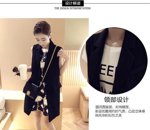 Fat MM2018 mùa thu vest mới của phụ nữ áo khoác dài size nữ phiên bản Hàn Quốc của vest vest mỏng hoang dã áo vest nữ dáng dài