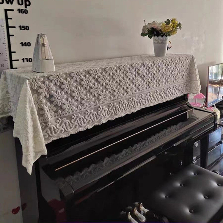 Piano cover Half-cover Modern simple fresh dust cover American electronic piano cover white cover cloth