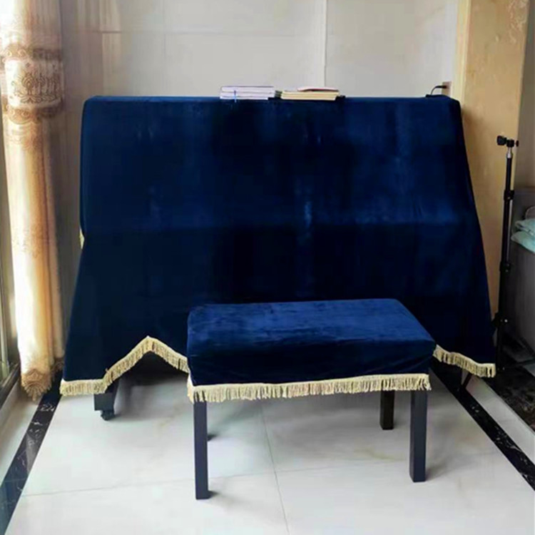 Factory direct sales of simple and thick gold velvet piano cover piano draped cloth dust cover set cover towel full draped half draped Nordic