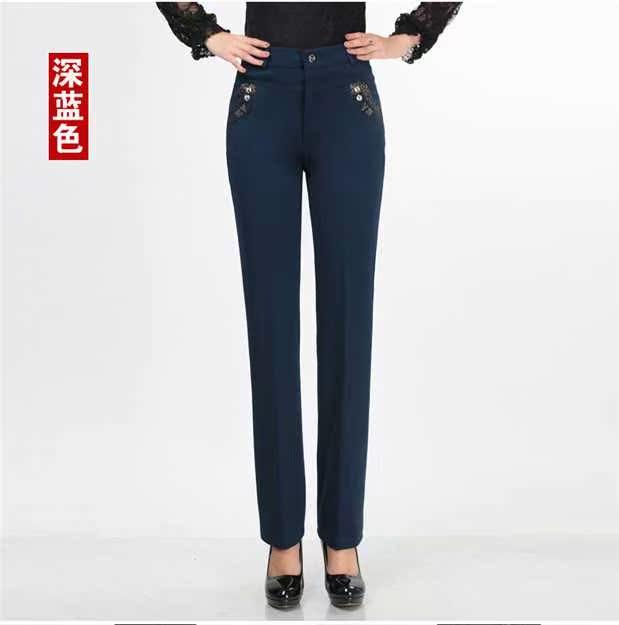 Mùa thu và mùa đông cộng với quần nhung nữ trung niên, quần ống suông thẳng, quần dài cho nữ trung niên đầm u60