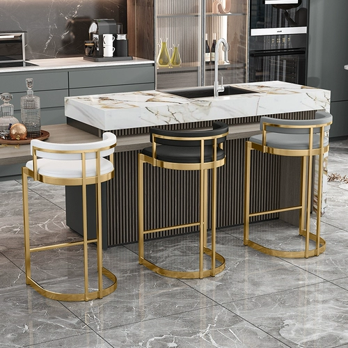 Nordic Light Luxury Tall Stool Bar Стул, современный минималистский кафе Bar Bar
