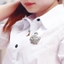 Tang Xiao Trang sức Swan Trâm Phụ nữ Phụ kiện Áo khoác cardigan Sang trọng Không khí Hàn Quốc Crystal Corsage Trâm Pin