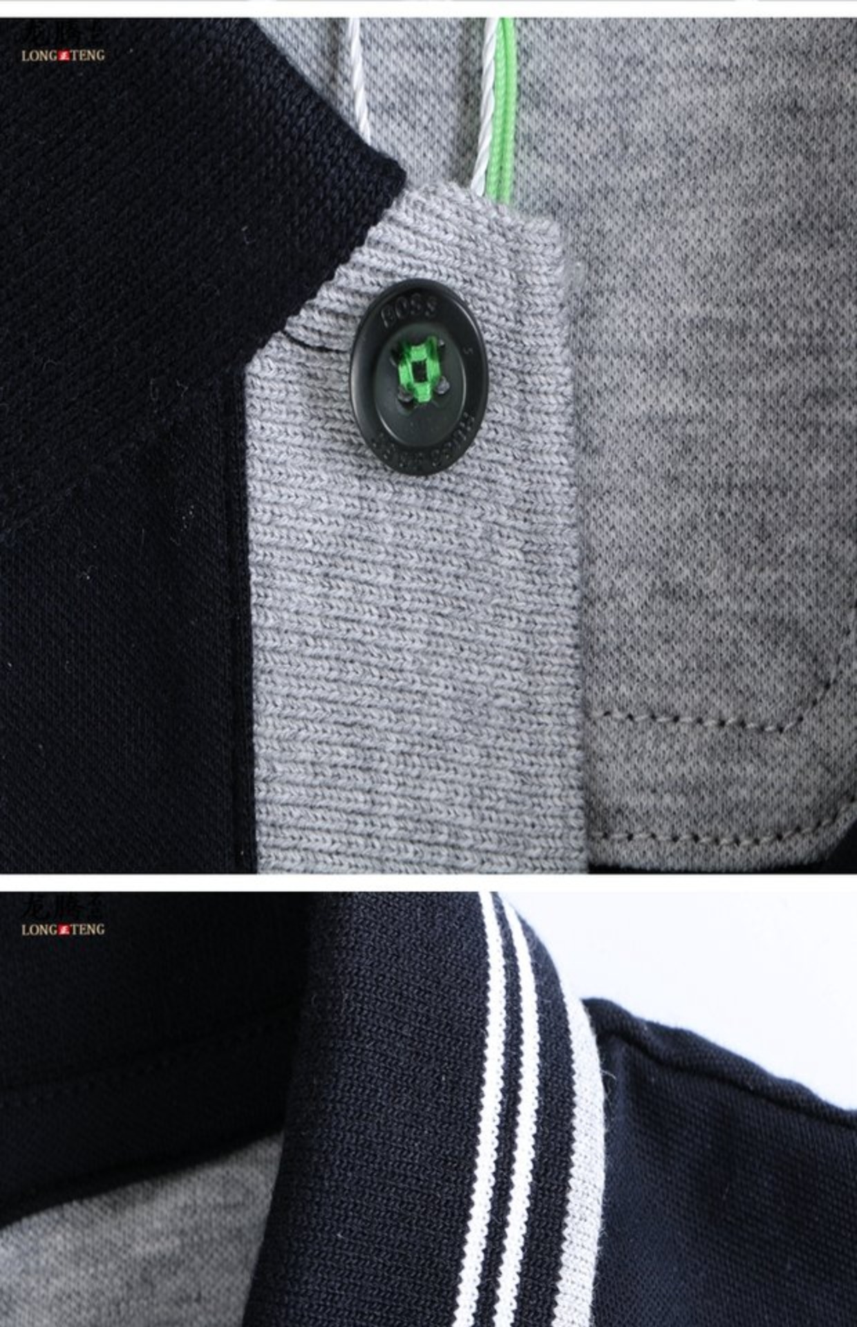 Đầm đích thực HUGO BOSS nam ngắn tay áo polo ngắn tay áo thun thêu logo mùa hè mới áo phông polo