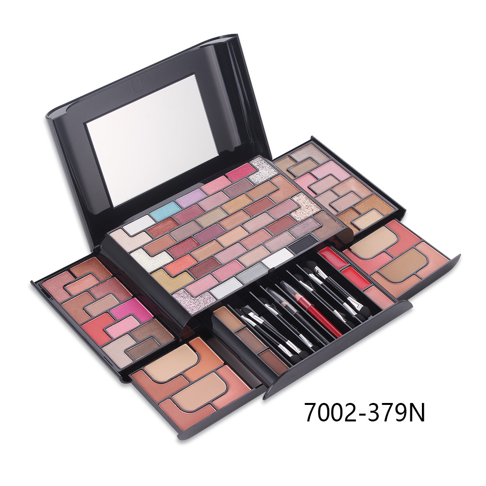 MISS ROSE68 màu phấn mắt 8 màu má hồng 4 màu phấn 3 màu lông mày son môi vàng gạch mê cung set set - Bộ trang điểm phấn phủ kiềm dầu innisfree