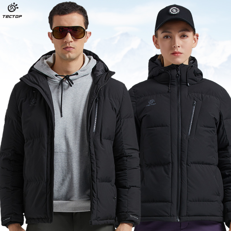 TECTOP Tantuo outdoor winter thickened warm couple down jacket men's and women's anti-season short sports jacket - Taobao