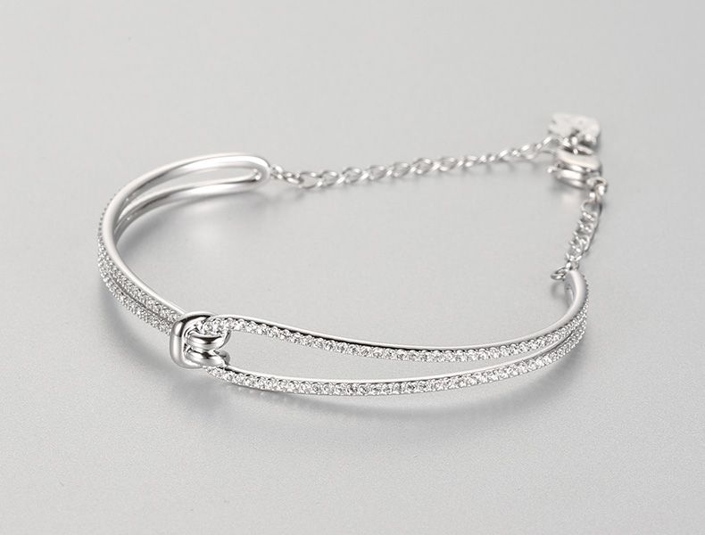 Swarovski LIFELONG Bangle Twist Thiết Kế Tính Khí Vòng Đeo Tay Nữ Trang Sức Cổ Tay Ornament