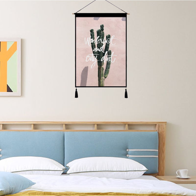 Simple nhà máy Bắc Âu ins tấm thảm bối cảnh nền vải vải treo hộp mét vải bông che chắn bức tranh vải - Tapestry thảm tranh treo tường