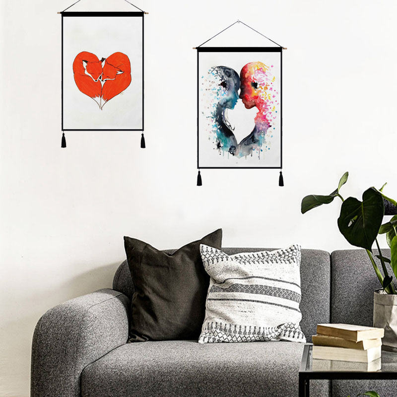 Vẽ ins tấm thảm Bắc Âu hộp mét vải bông cây vải vải nền bối cảnh treo che chắn bức tranh vải - Tapestry thảm vải treo tường