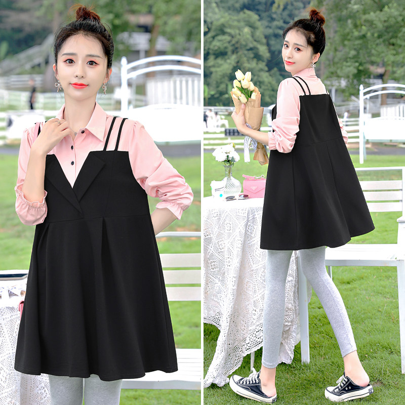 Autumn Pregnant Women's Dress Fashion style Early Autumn Dress Pregnant to Work Dress and Dress Foreign Pie's Little Autumn Clothing