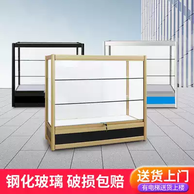 Boutique display cabinet Titanium alloy display cabinet shelf Glass counter Jewelry cabinet Trinkets product display cabinet Nakajima cabinet